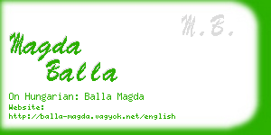 magda balla business card